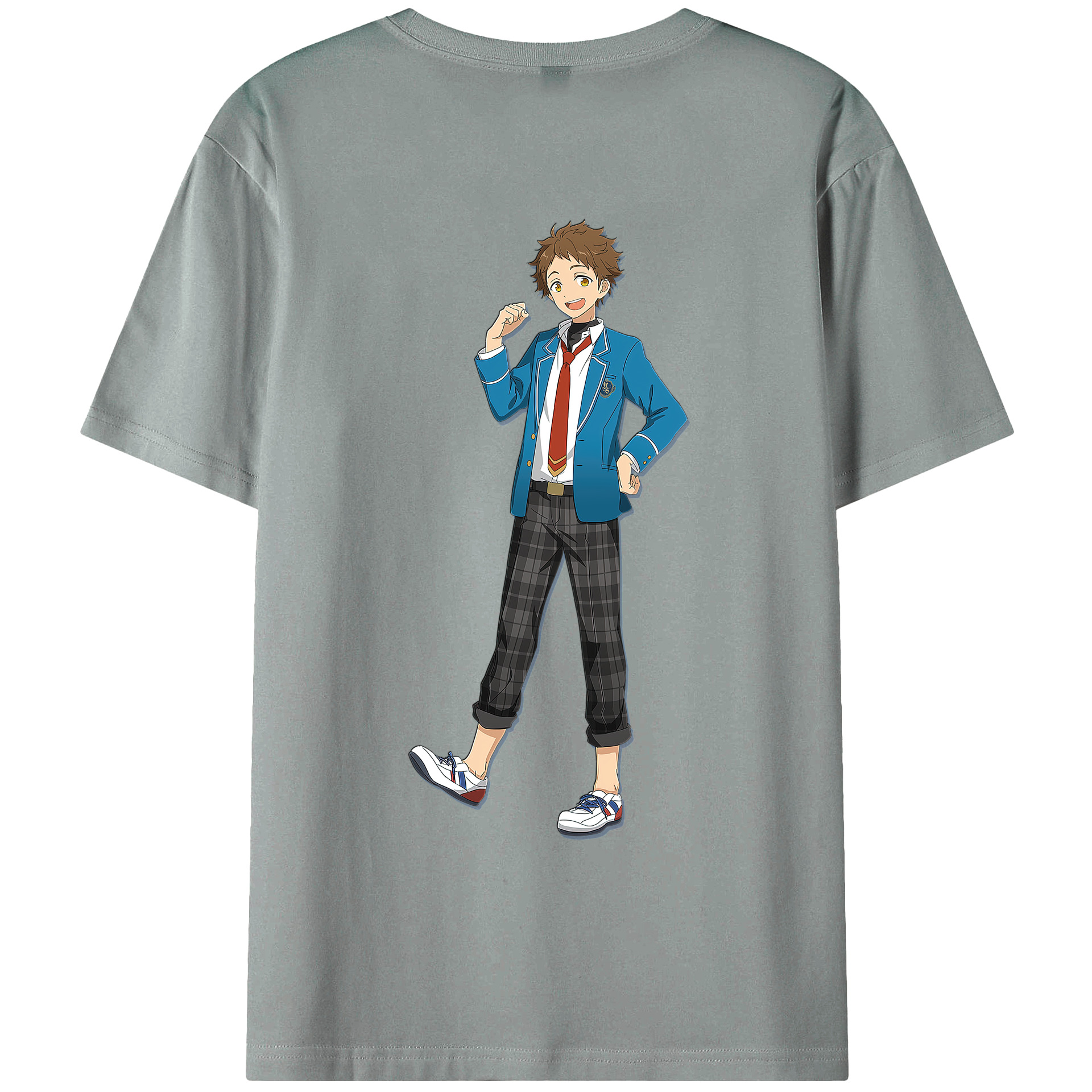（画像用） あんさんぶるスターズ! Ensemble Stars 綿100％ メンズ半袖Tシャツ（バックプリント） 通気性